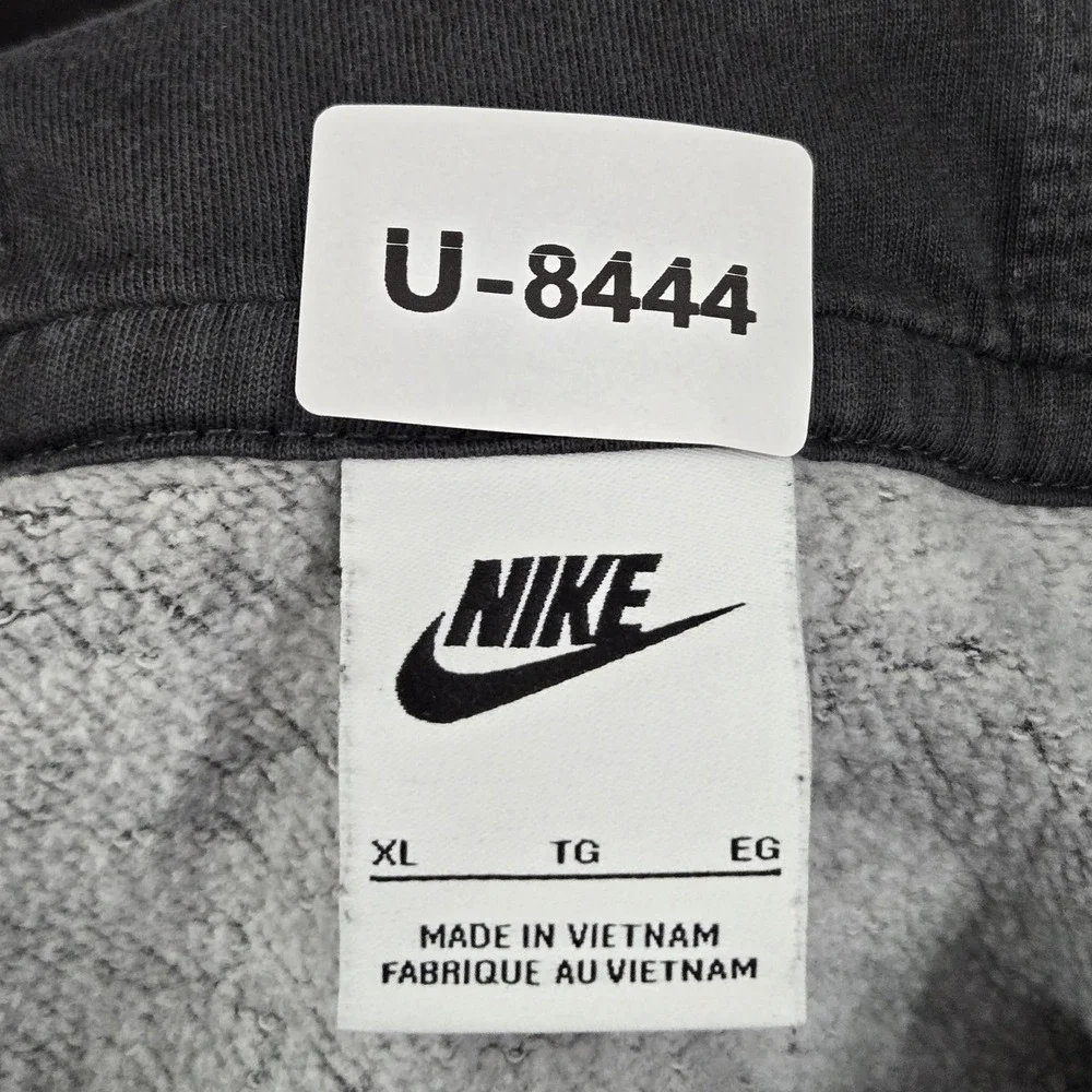 Nike Boy Hoodie XL Black Allover‎ Print Fleece DJ5508-070 Logo Long Sleeve